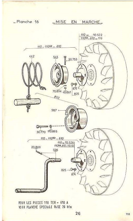 Pièce Embrayage Moteur Bernard NOS - Réf. 20548 Pour W110, 110 Bis/Ter, 610...